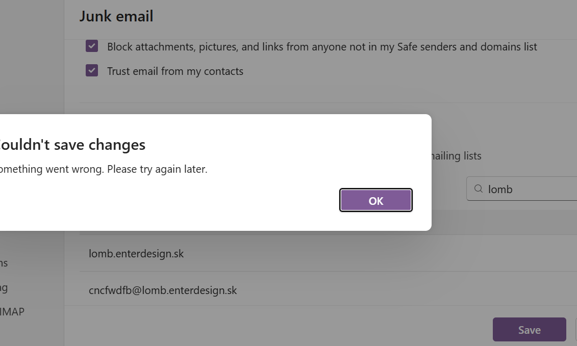 How to fix not being able to edit my Blocked Senders in setting ...