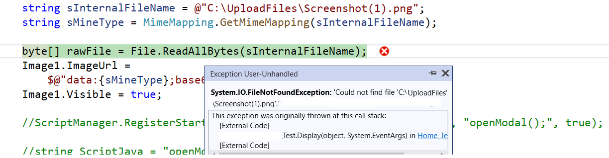 How to view/show image from file server path on button click ...