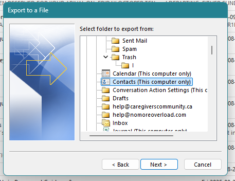 Help me setup and transfer outlook files to a new computer - Microsoft Q&A