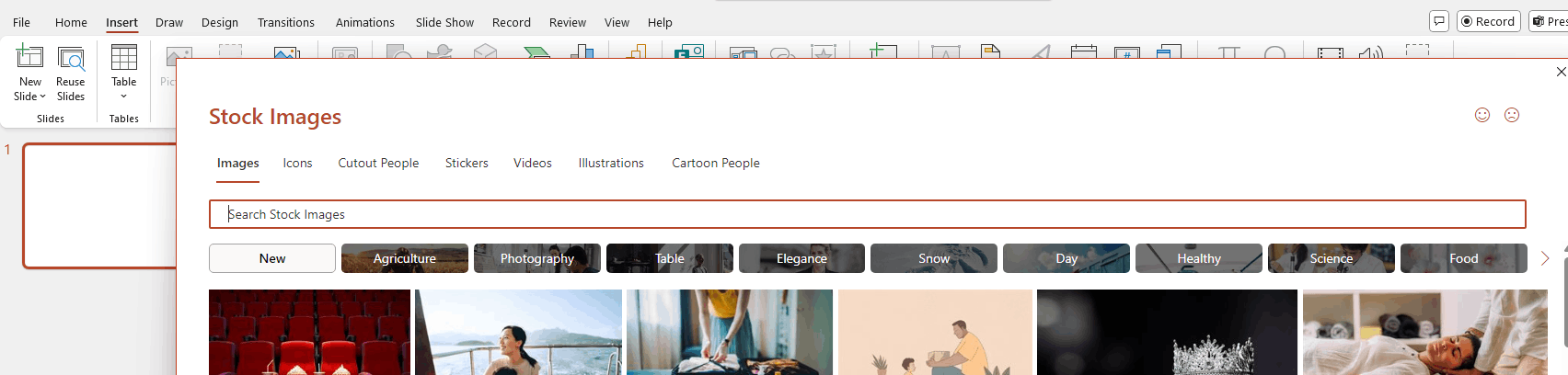 How to access stock images in powerpoint - Microsoft Q&A