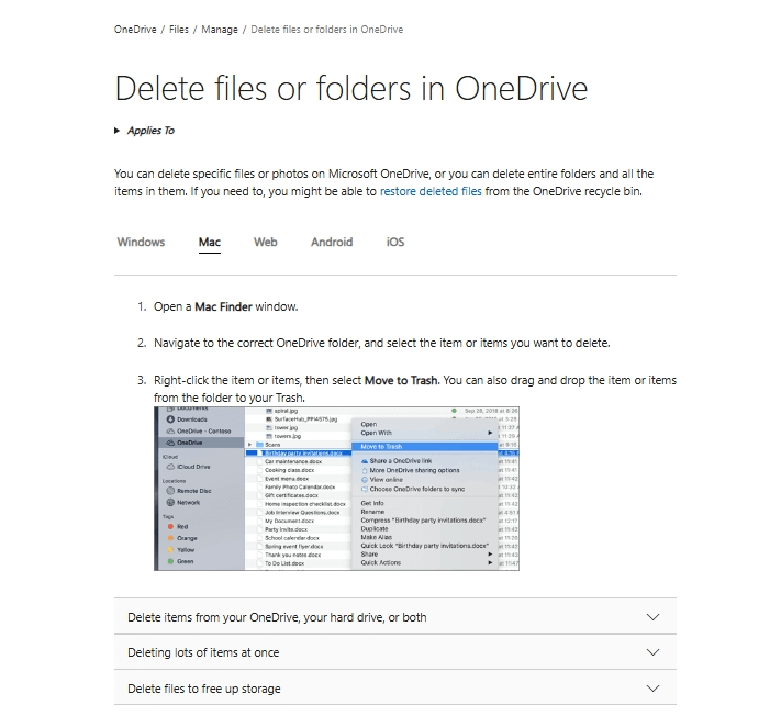 How to delete a folder from onedrive on a mac? - Microsoft Q&A
