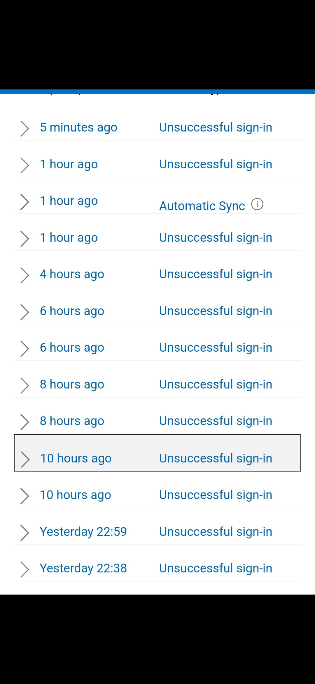 Multiple unsuccessful sign-in attempts to my microsoft account while ...