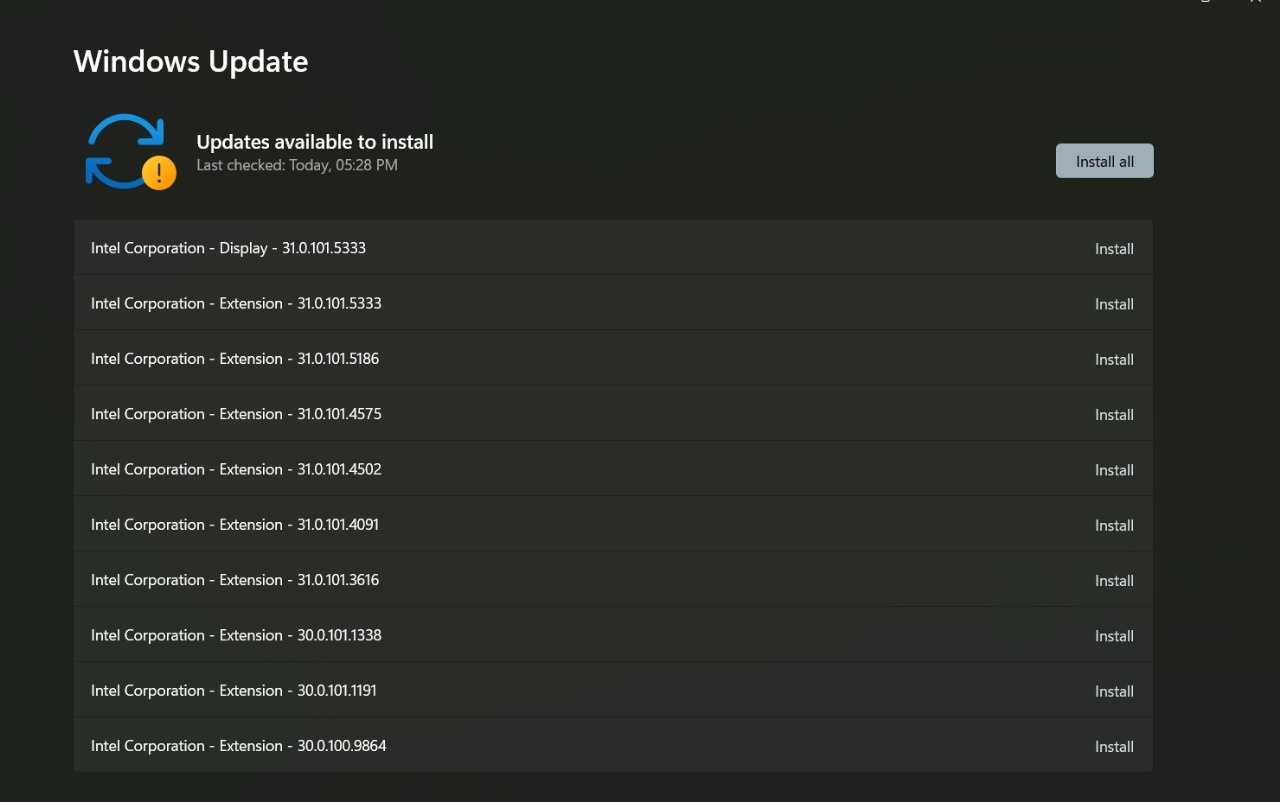 Windows trying to forcefully install old versions of drivers ...