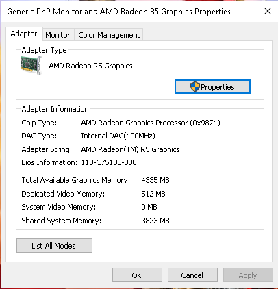 Dedicated Video Memory from System Memory on Motherboard after ...
