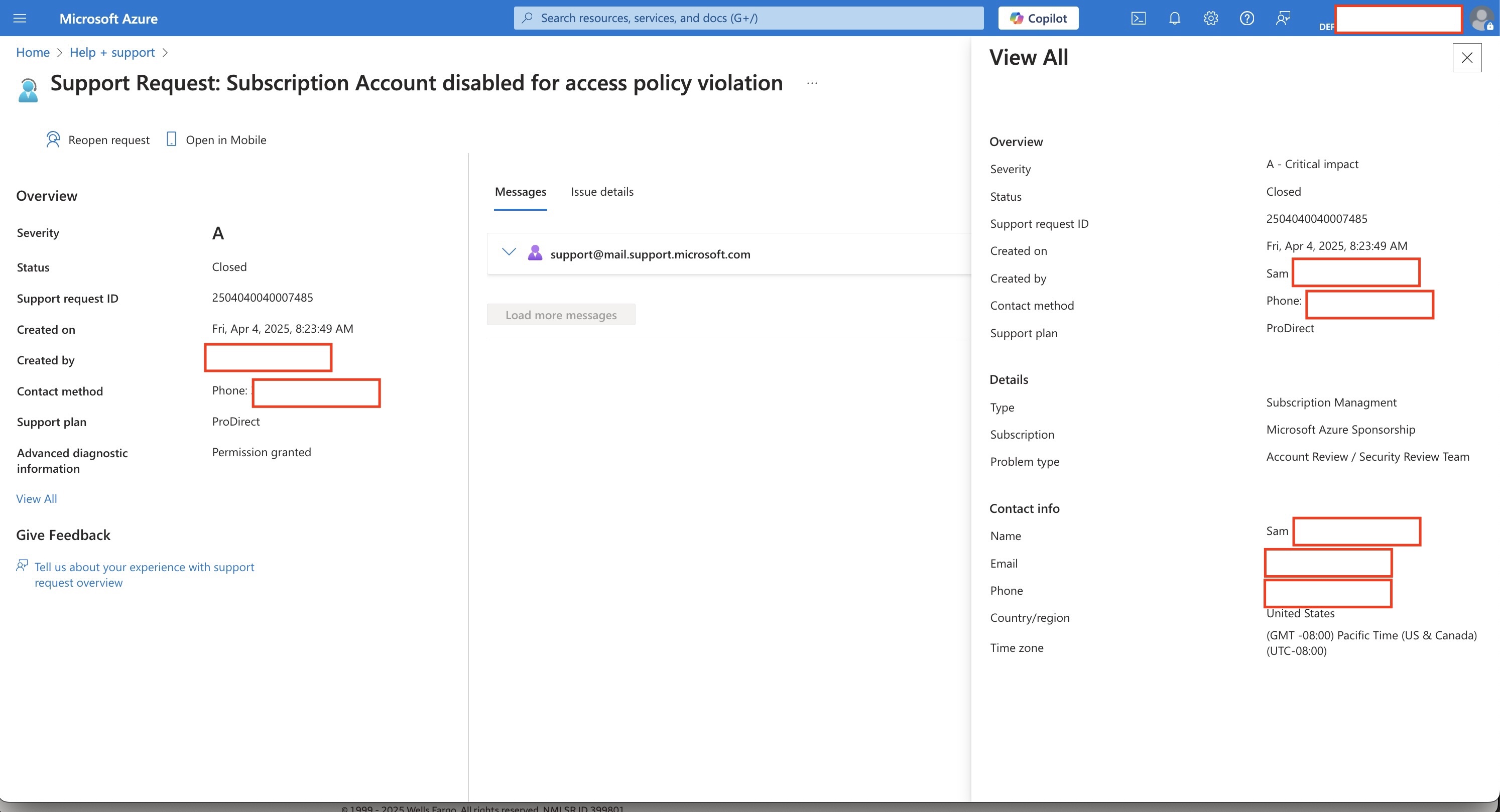 Azure Sponsorship Disabled; Support Plan Increased to $1,000/Month ...