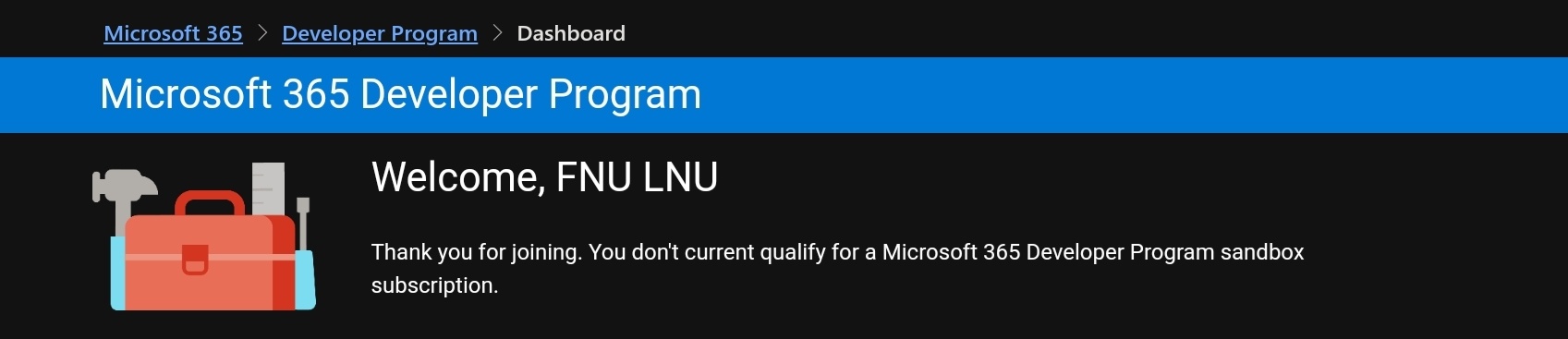 how can I enrol for developer program of Microsoft 365? I tried to ...