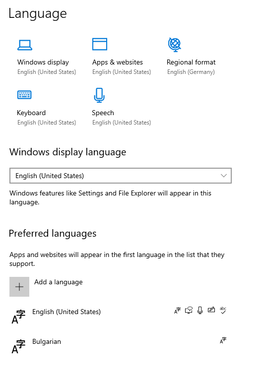 windows 10 Language Bar - Unwanted 