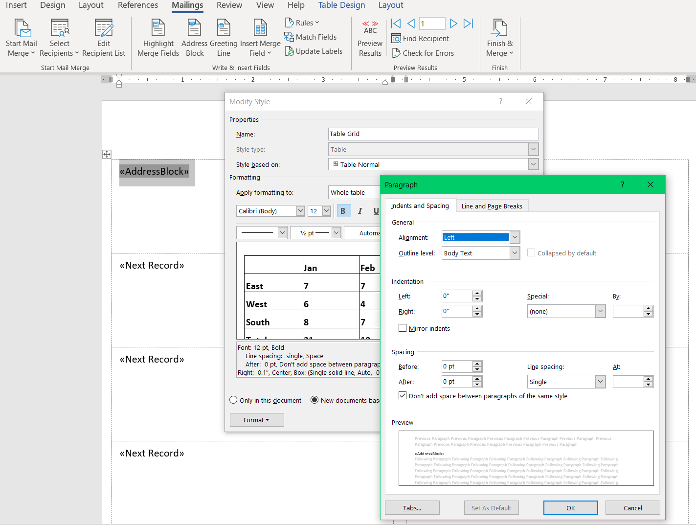 Word Mail Merge Address Block is Double Spaced on Labels - Microsoft Q&A