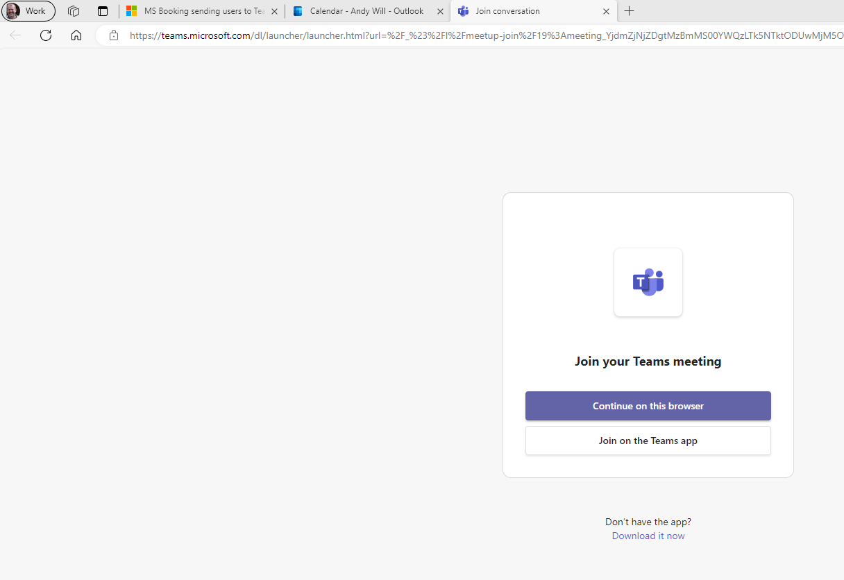 MS Booking Sending Users To Teams Classic In Browser Microsoft Q A