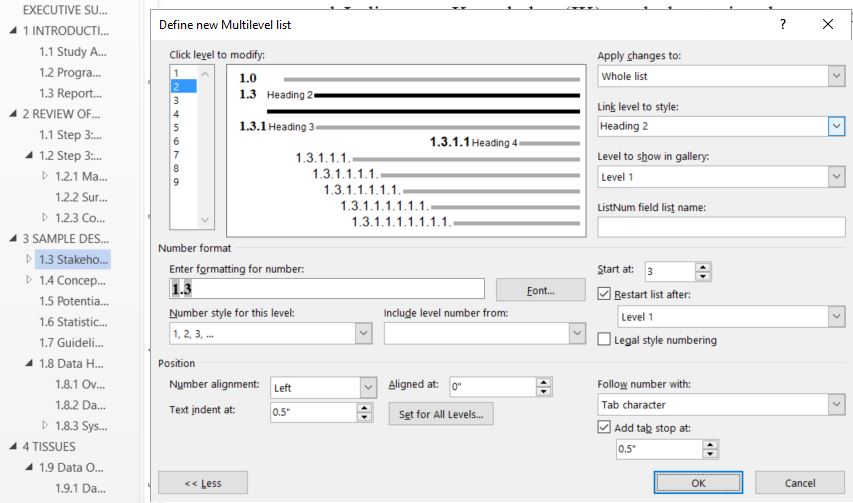 Multilevel list numbering disappearing - Microsoft Q&A