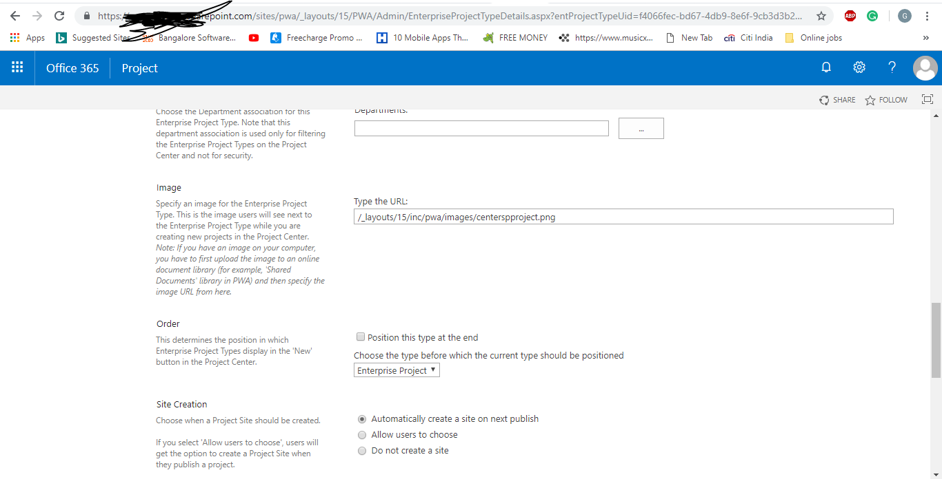 MS Project PWA : Can we create predefined task (by Default) while ...