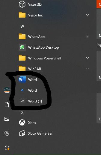 I SEE TWO ICONS OF OFFICE IN THE TASK BAR, EXCEL AND 