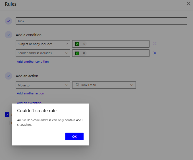 Influx of junk mail with in sender's email address - Microsoft Q&A