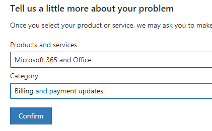 Update Billing Address Error - Microsoft Q&A