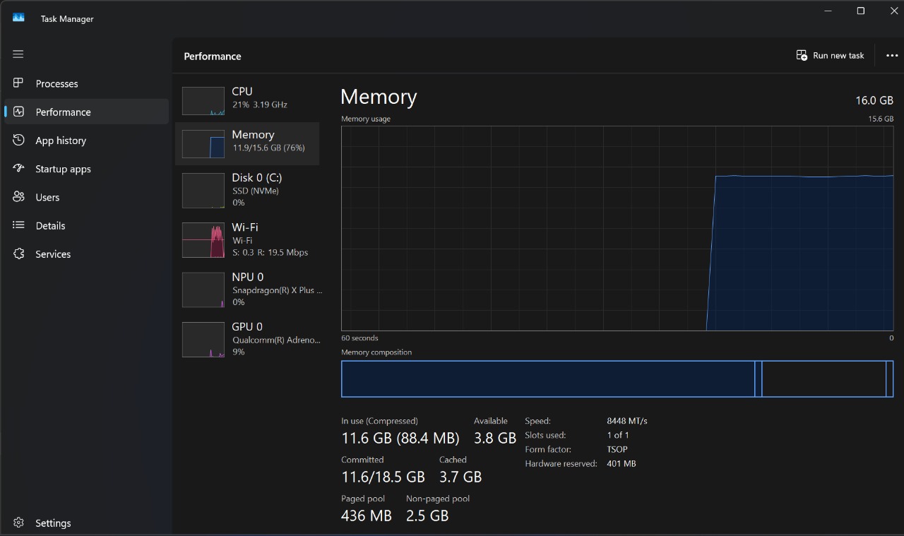 Is 70% to 80% RAM consumption normal in windows 11 on arm 25h2 ...