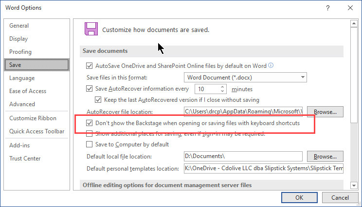 How to restore the classic "Save As" dialog in Word 365? - Microsoft Q&A