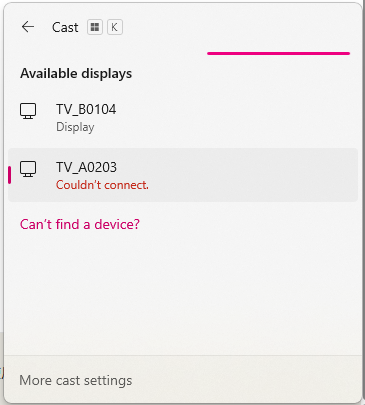 Couldn't connect