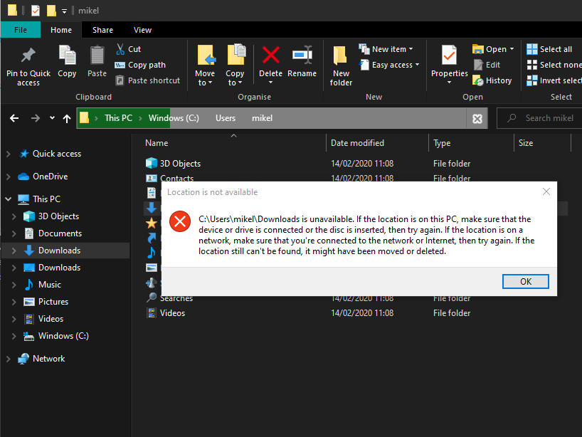 Desktop folder not showing in file explorer; Windows 10 - Microsoft Q&A