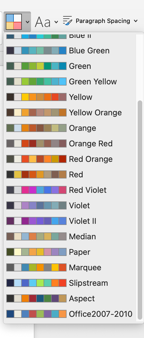 Customizing colors on word on a mac - Microsoft Q&A