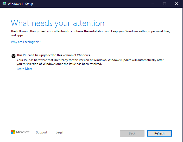 Windows 11 won't install with Windows Update or Installation Assistant ...