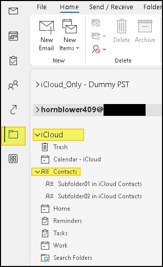 iCloud Nav Pane