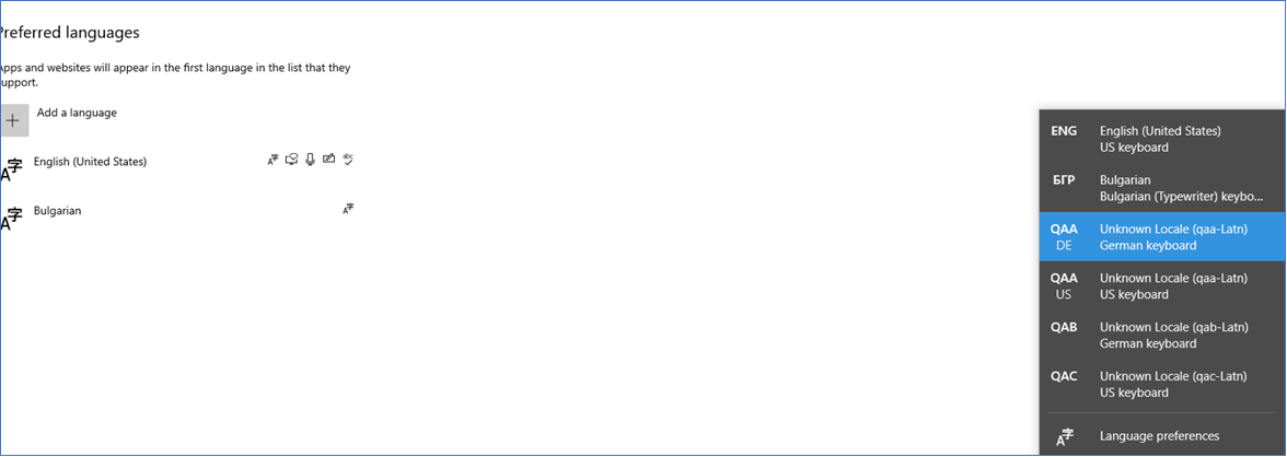windows 10 Language Bar - Unwanted 