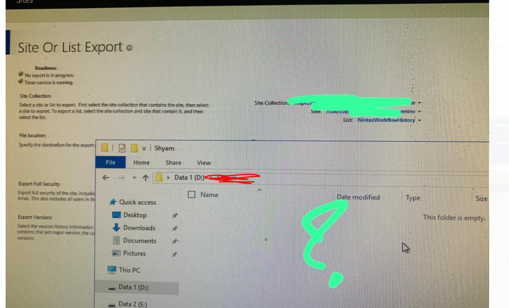 Export of list is not working - Microsoft Q&A