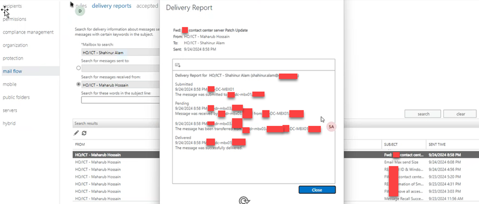 External Mail Delivery Report Not Available in ECP - Exchange 2019 ...