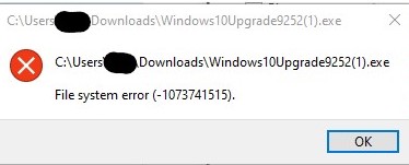File system error -1073741515 when opening any system32 programs ...