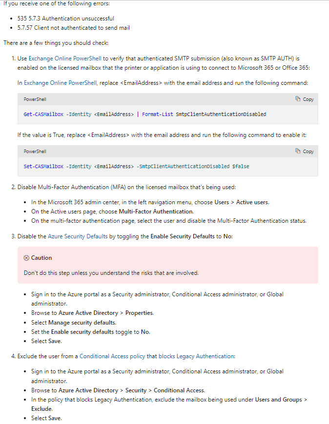 Getting error 535 when setting up Nextcloud and office365 SMTP relay ...
