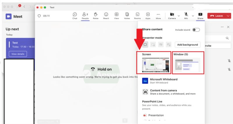 fail to share screen - Microsoft Q&A