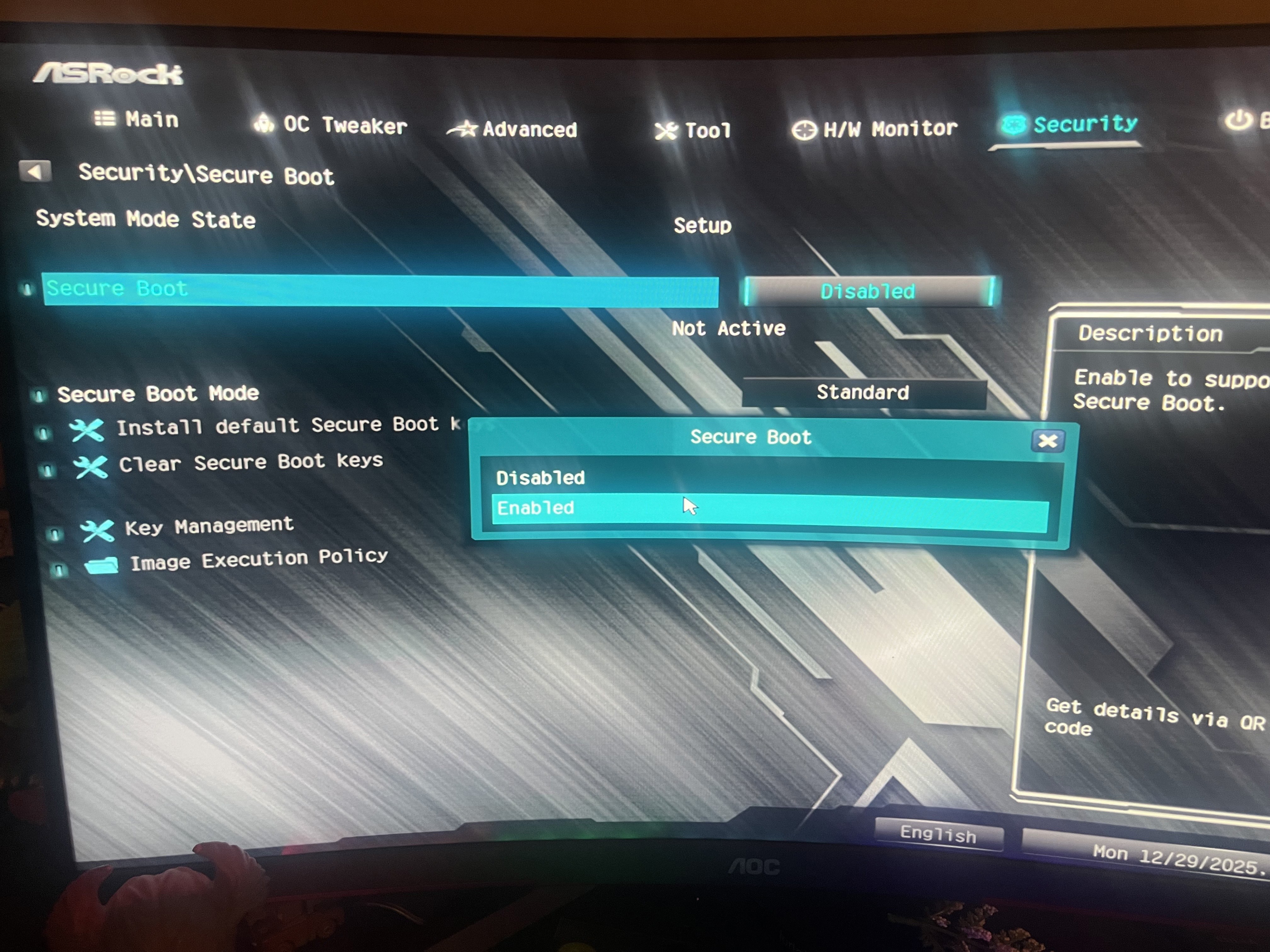How to I put my computer into secure boot mode? - Microsoft Q&A