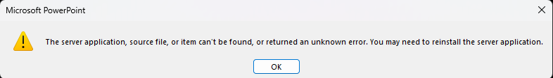 PowerPoint Embedded Object Package Not Opening - Microsoft Q&A