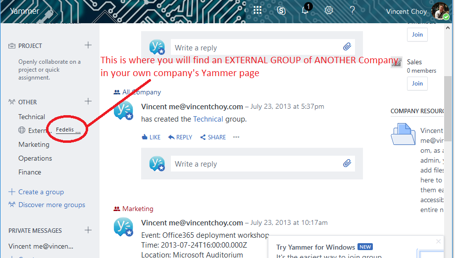 Unable to access external Yammer group - Microsoft Q&A