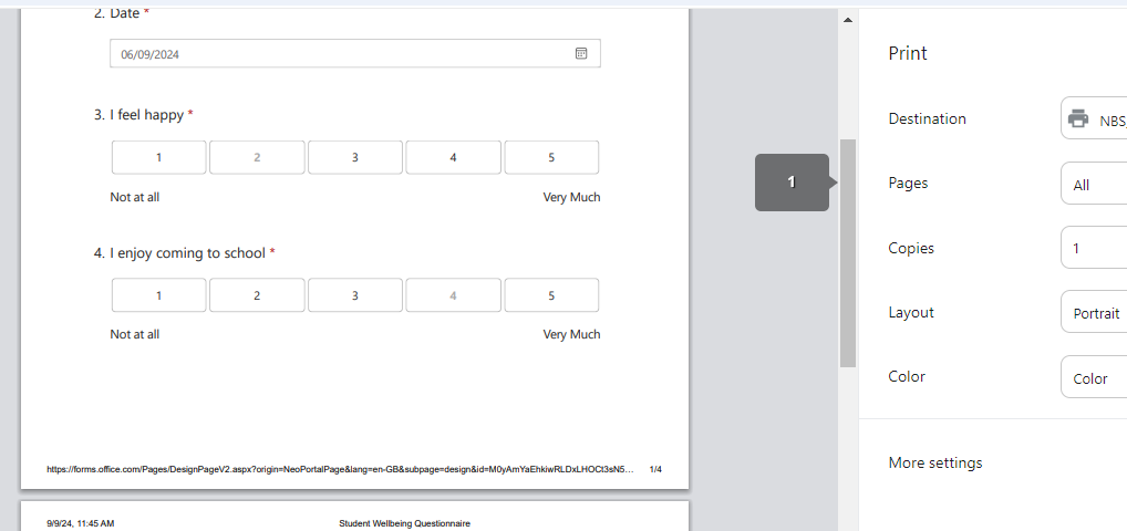 Responses on completed Forms not showing on PDF or Print - Microsoft Q&A