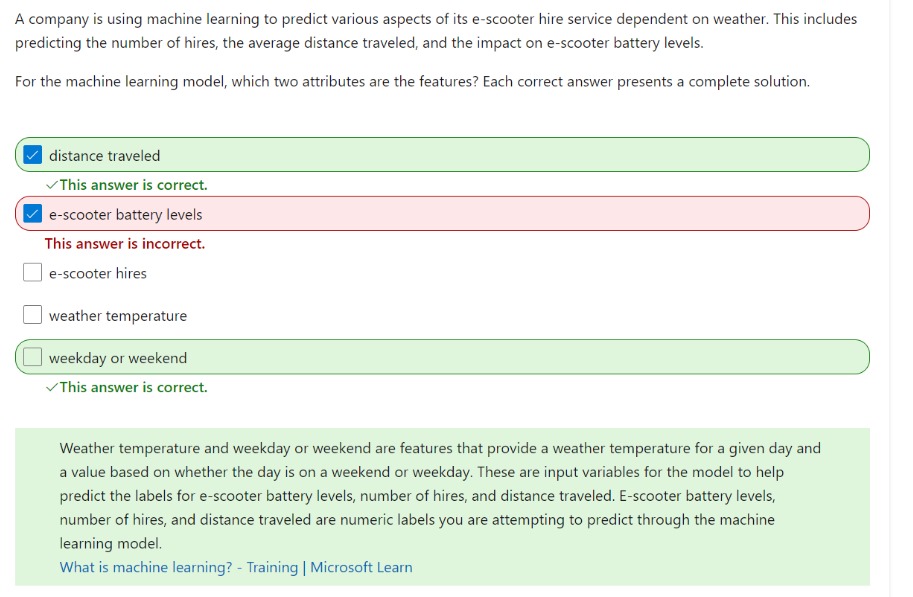 AI 900 what are correct answer? - Microsoft Q&A