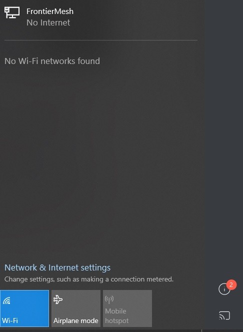 When hard wired, PC will not find my wifi unless I reboot my PC ...