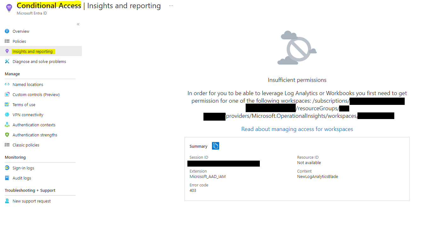 insightsInsufficientPermissions