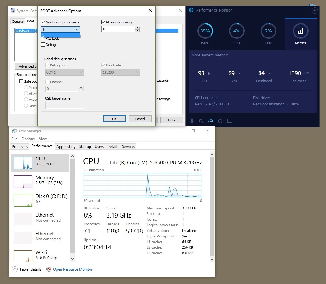 Processor Core Usage. - Microsoft Q&A