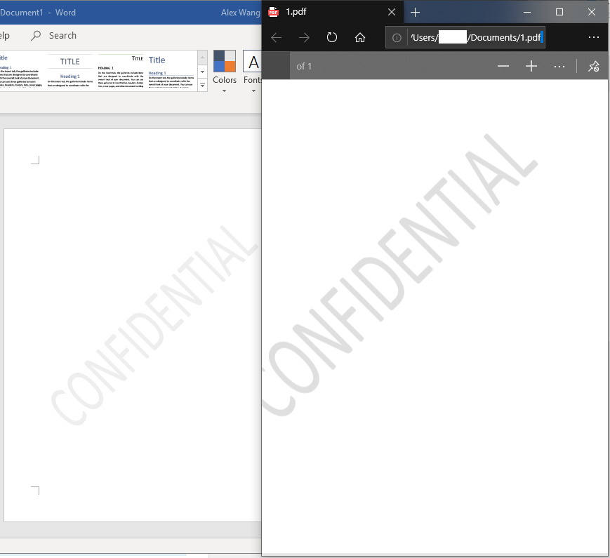Watermark is much darker and interferes with text when printed ...