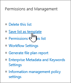 Create a list template in SharePoint Online - Microsoft Q&A
