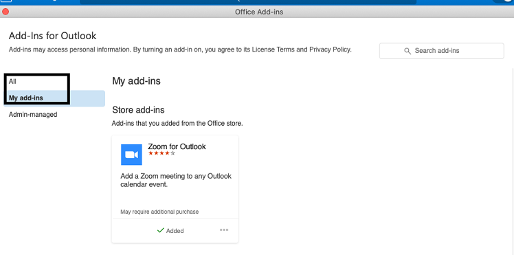 outlook for mac - missing add-in store option - Microsoft Q&A