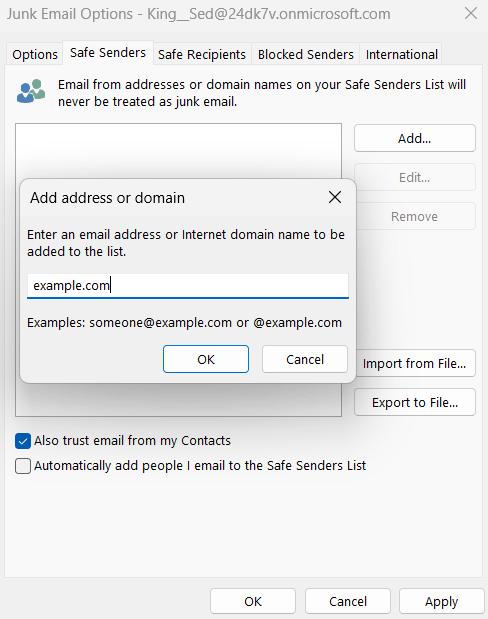Microsoft Outlook: Some emails that I send are going to my "JUNK ...