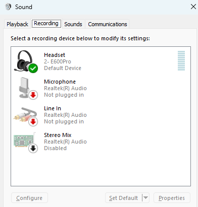 recording devices
