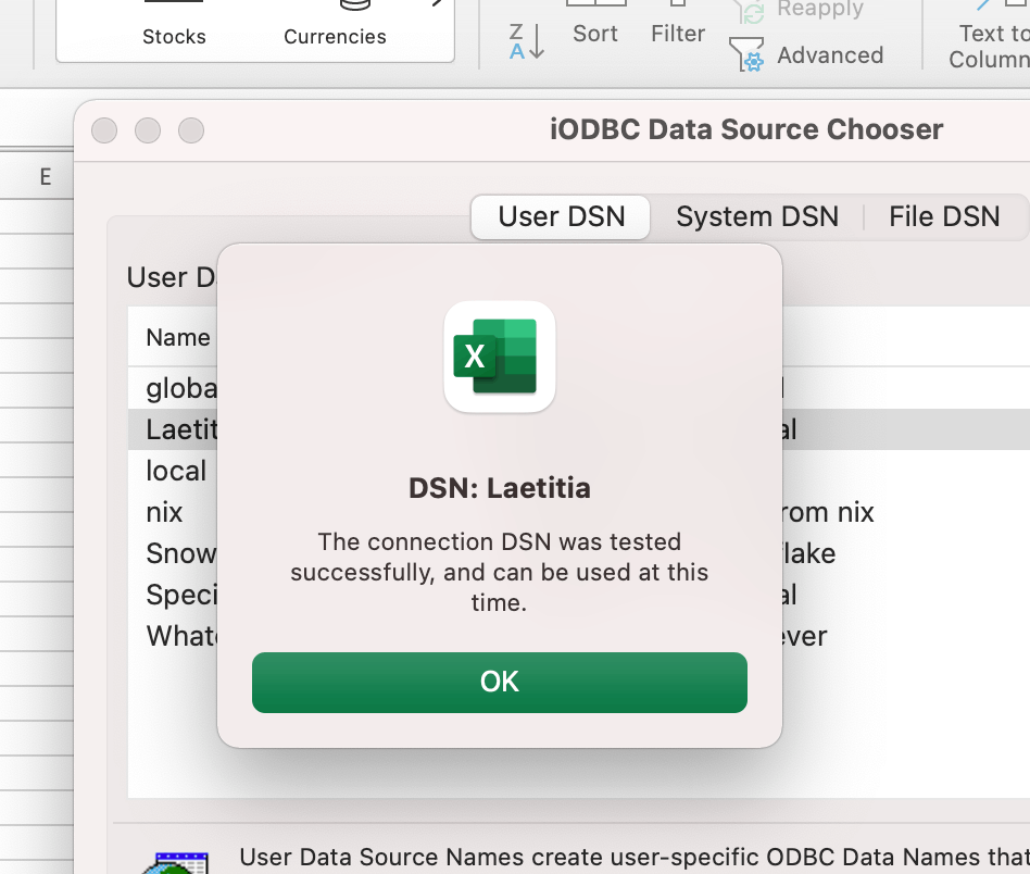 Using ODBC via Excel - Microsoft Q&A