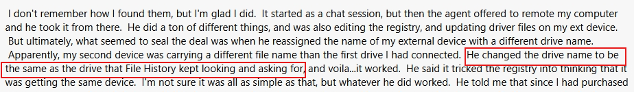 File History failure - Microsoft Q&A