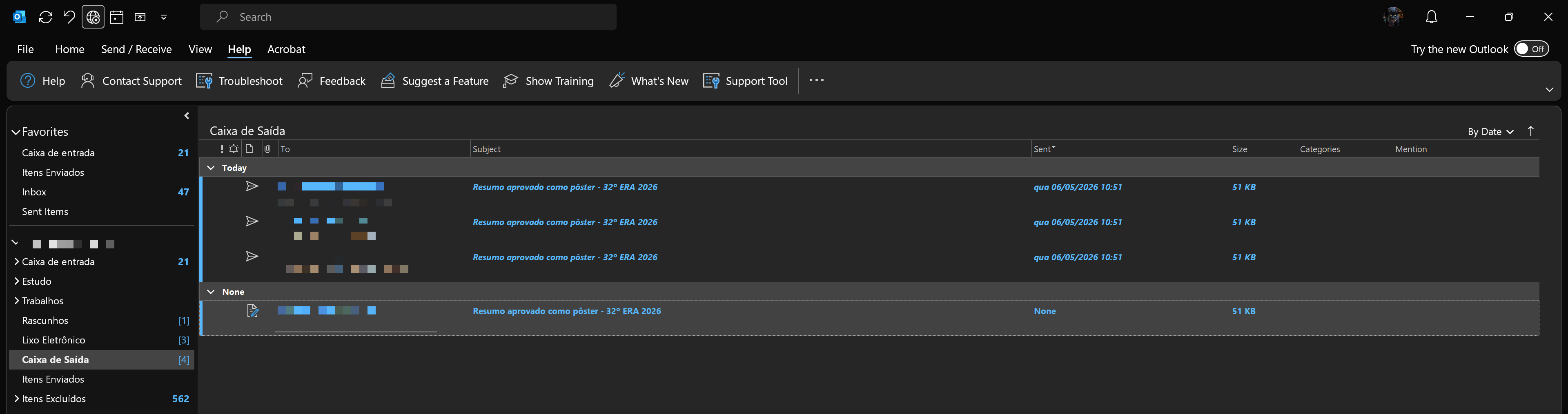 outlook - one message not sent