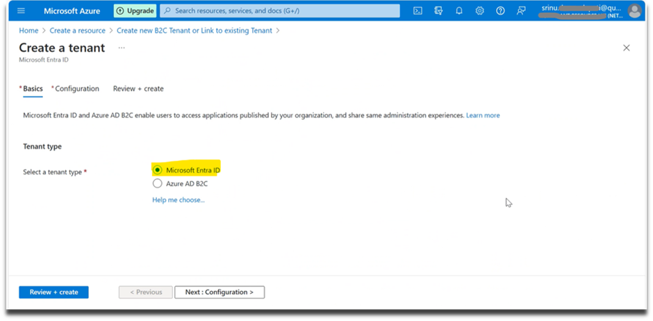 Can't create entra ID tenant with Free Azure account to study AZ-104 ...