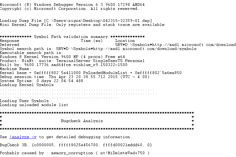 BSOD ntoskrnl.exe+fbbc4, halmacpi.dll+82be - Microsoft Q&A