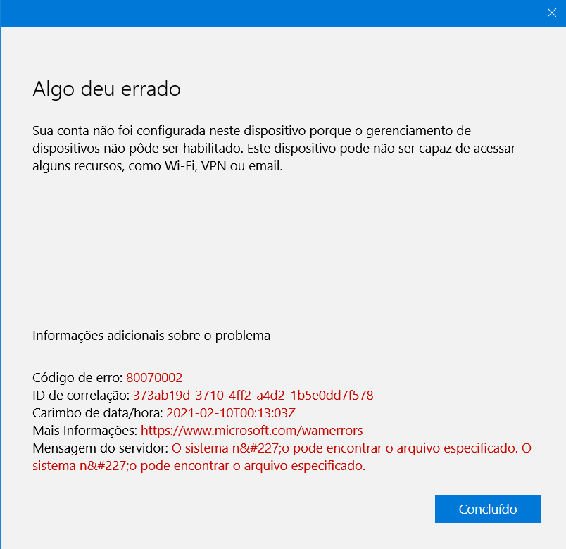 Erro 80070002 Microsoft Teams. - Microsoft Q&A